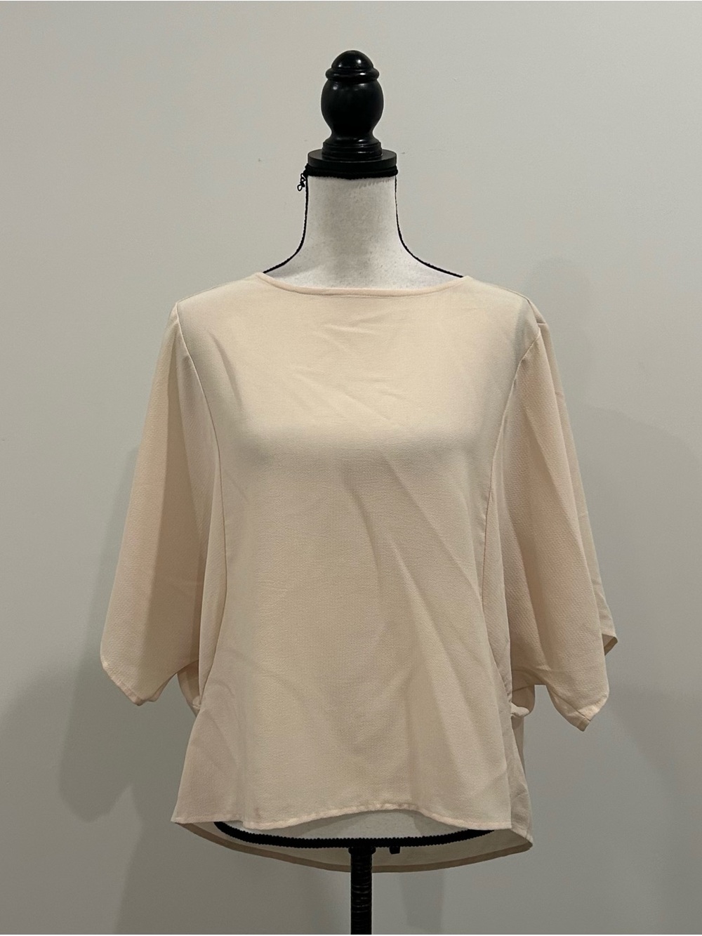 Cream Wide Sleeve Blouse